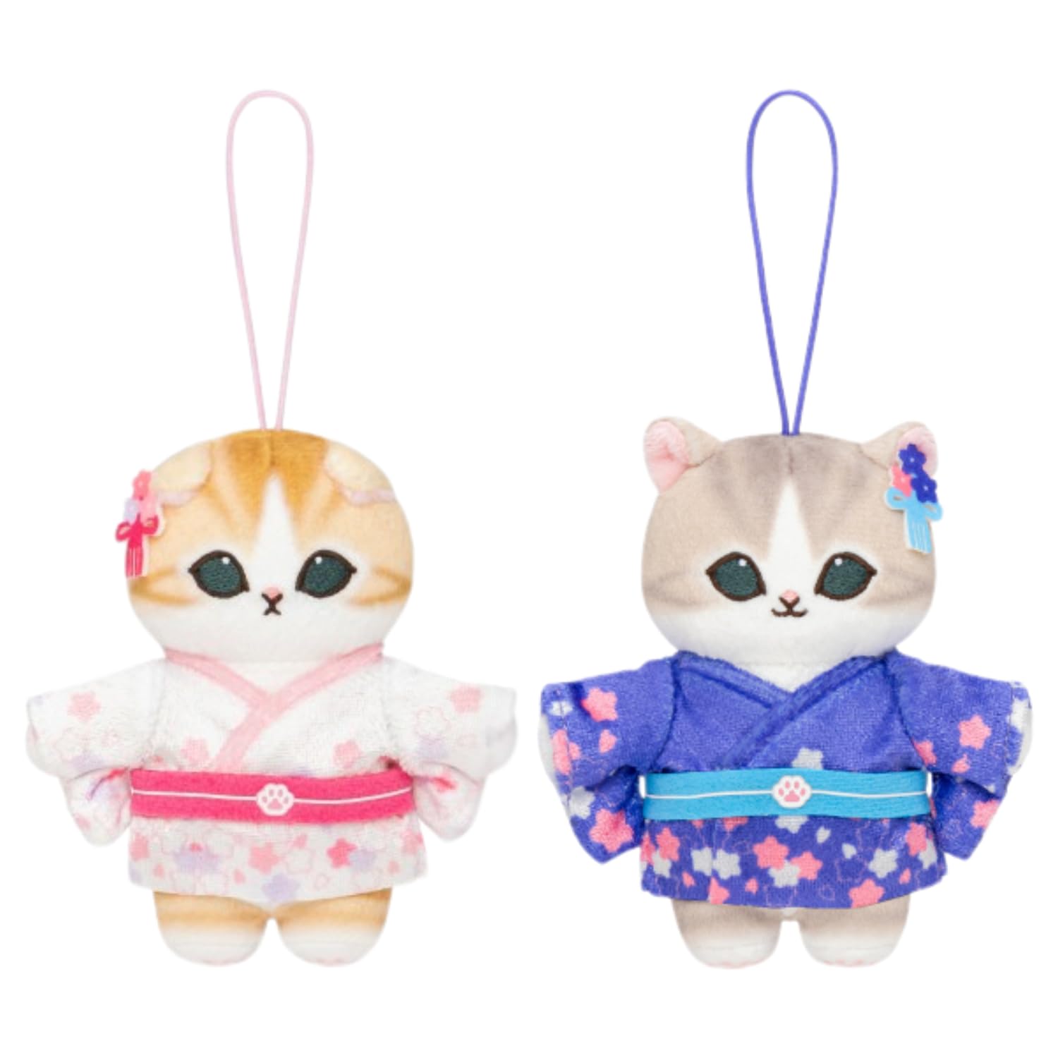 Amazon.co.jp: mofusand マスコット 桜満開 2種セット モフサンド ぢゅ